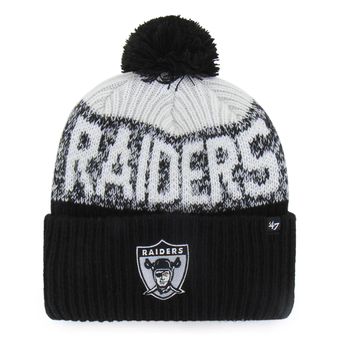 NFL Las Vegas Raiders '47 Throwback Bone Chill Knit- Black