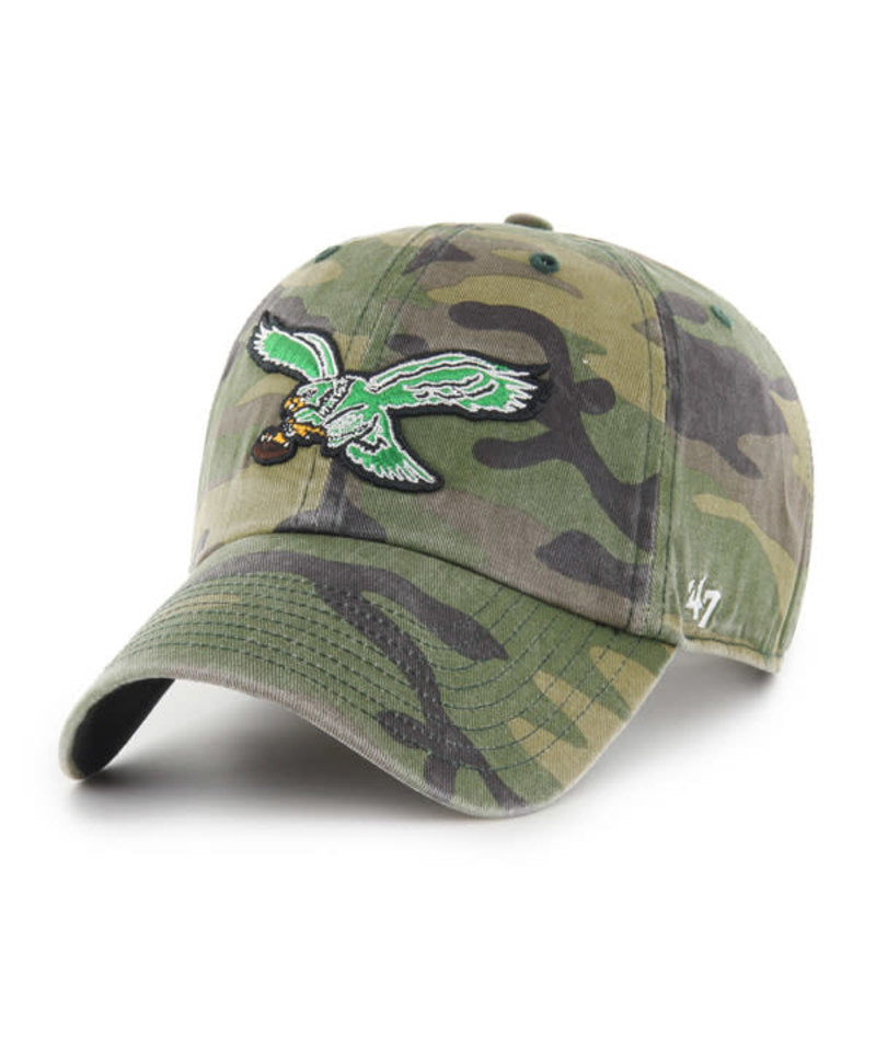 NFL Philadelphia Eagles '47 Camo Clean Up Adjustable Hat- Camo