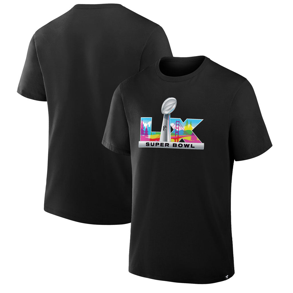 NFL Super Bowl LX Fanatics Logo T-Shirt - Black