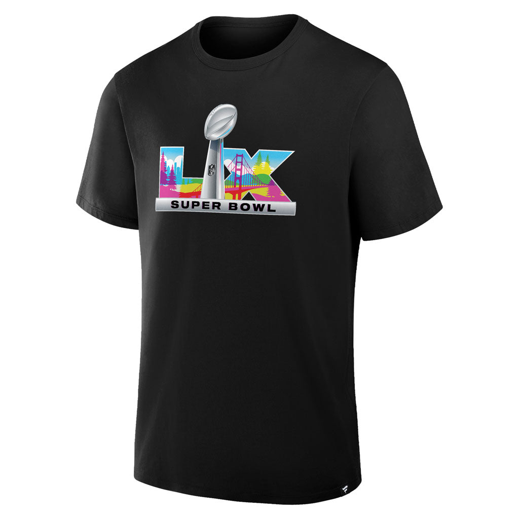 NFL Super Bowl LX Fanatics Logo T-Shirt - Black