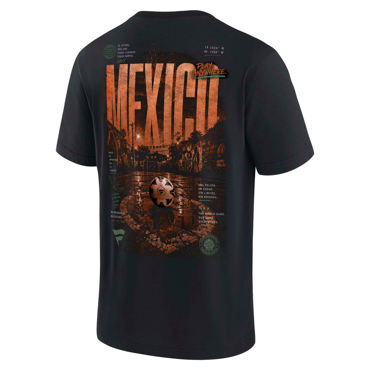 Mexico National Team Fanatics Streets of the World T-Shirt- Black