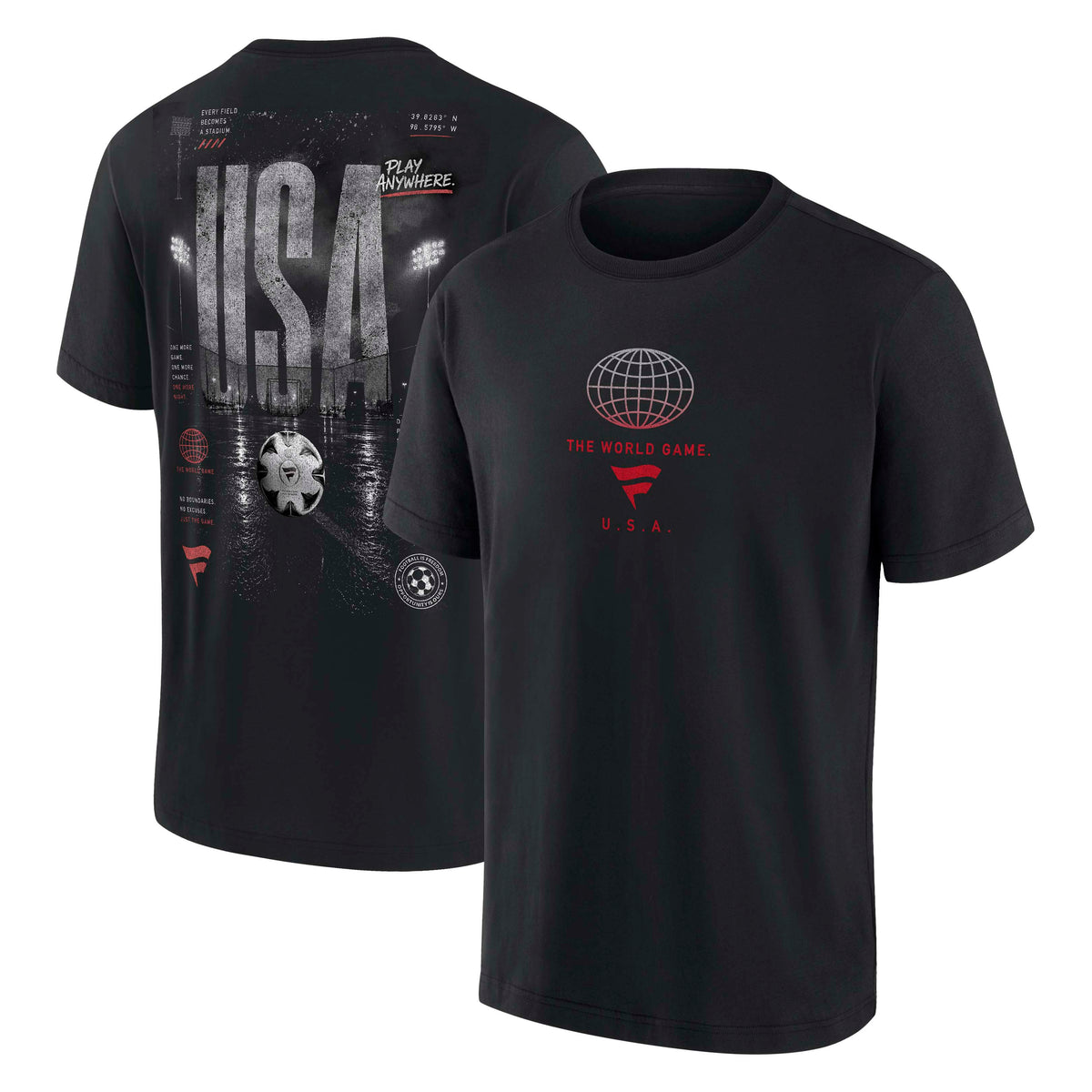 United States National Team Fanatics Streets of the World T-Shirt- Black