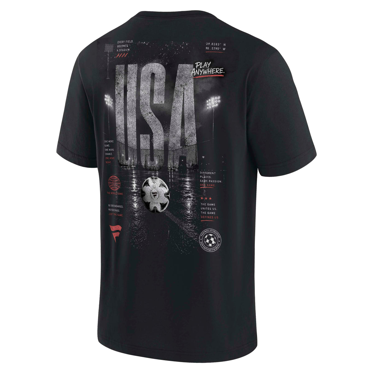 United States National Team Fanatics Streets of the World T-Shirt- Black