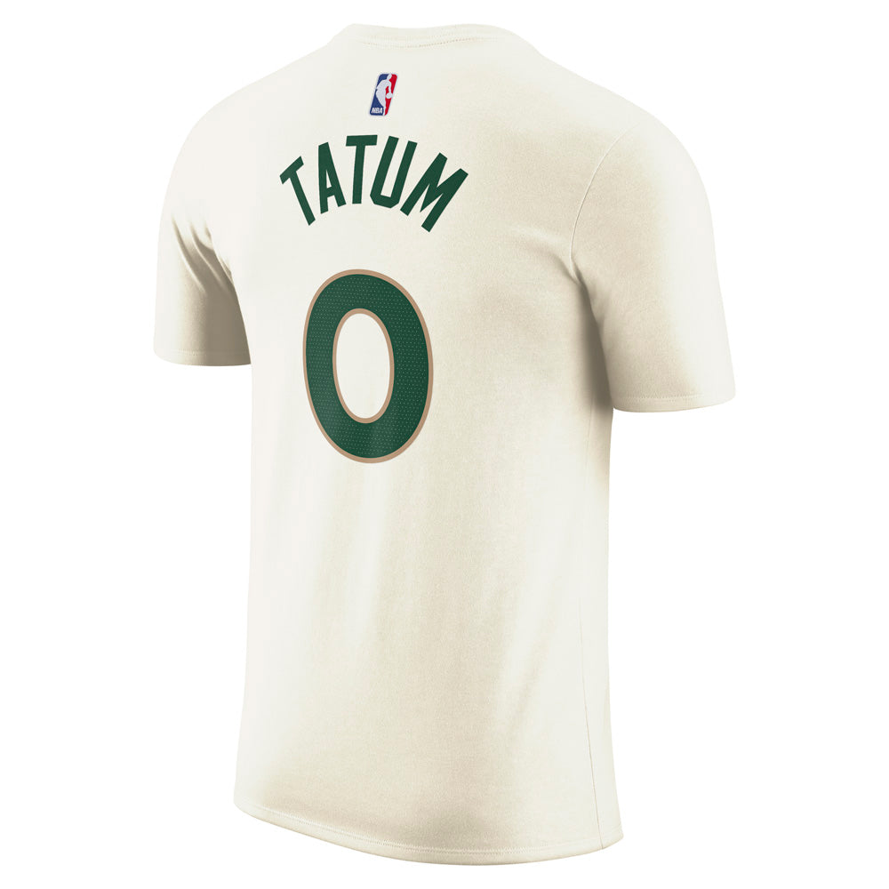 NBA Boston Celtics Jayson Tatum Nike 2023/24 City Edition Name &amp; Number Tee