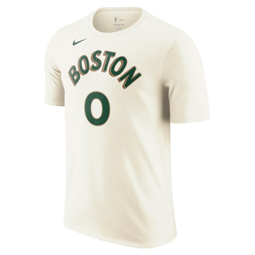 NBA Boston Celtics Jayson Tatum Nike 2023/24 City Edition Name &amp; Number Tee