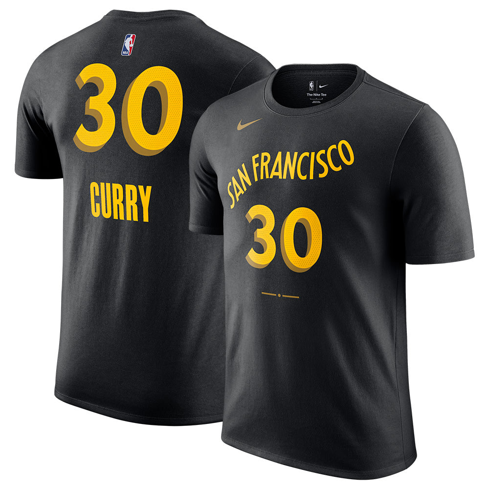 NBA Golden State Warriors Steph Curry Nike 2023/24 City Edition Name &amp; Number Tee