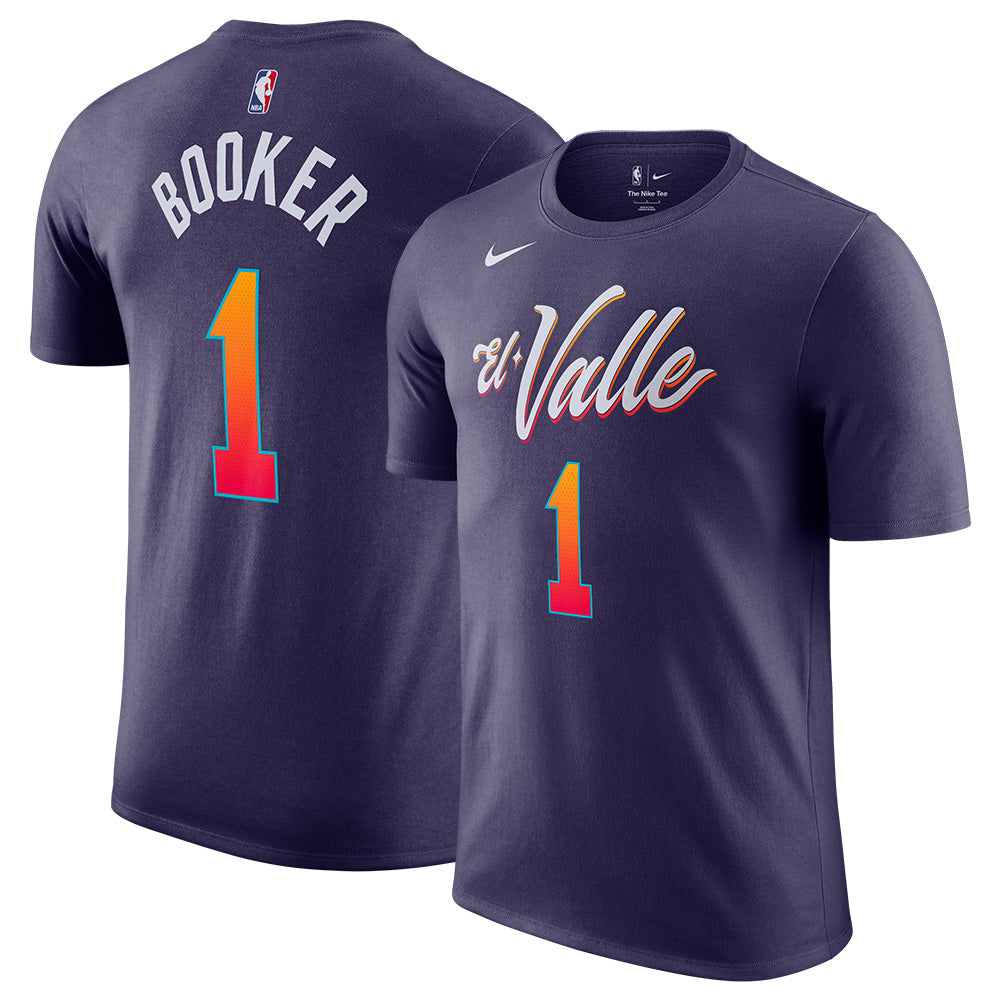 NBA Phoenix Suns Devin Booker Nike 2023/24 City Edition Name &amp; Number Tee