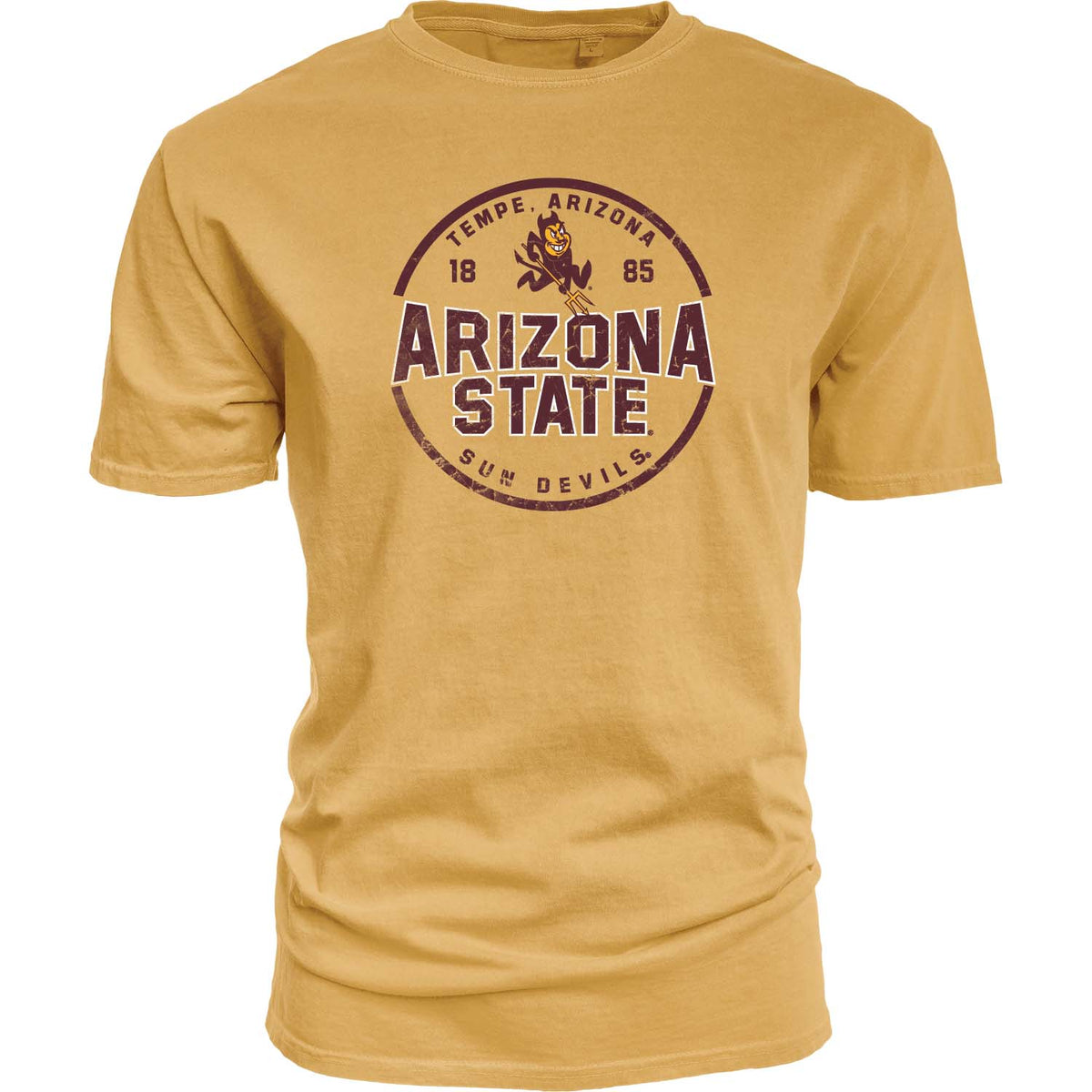 NCAA Arizona State Sun Devils Blue 84 Microbrew T-Shirt- Yellow