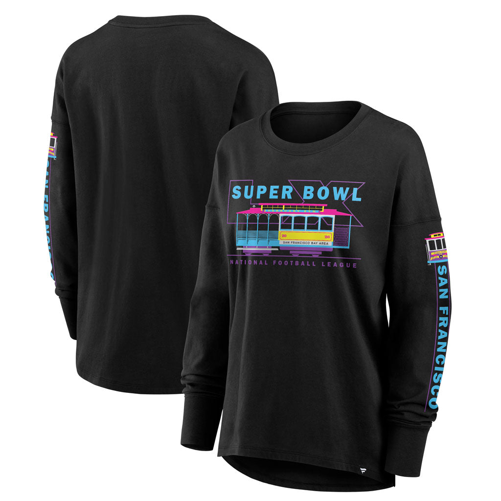 NFL Super Bowl LX Fanatics Long Sleeve T-Shirt - Black