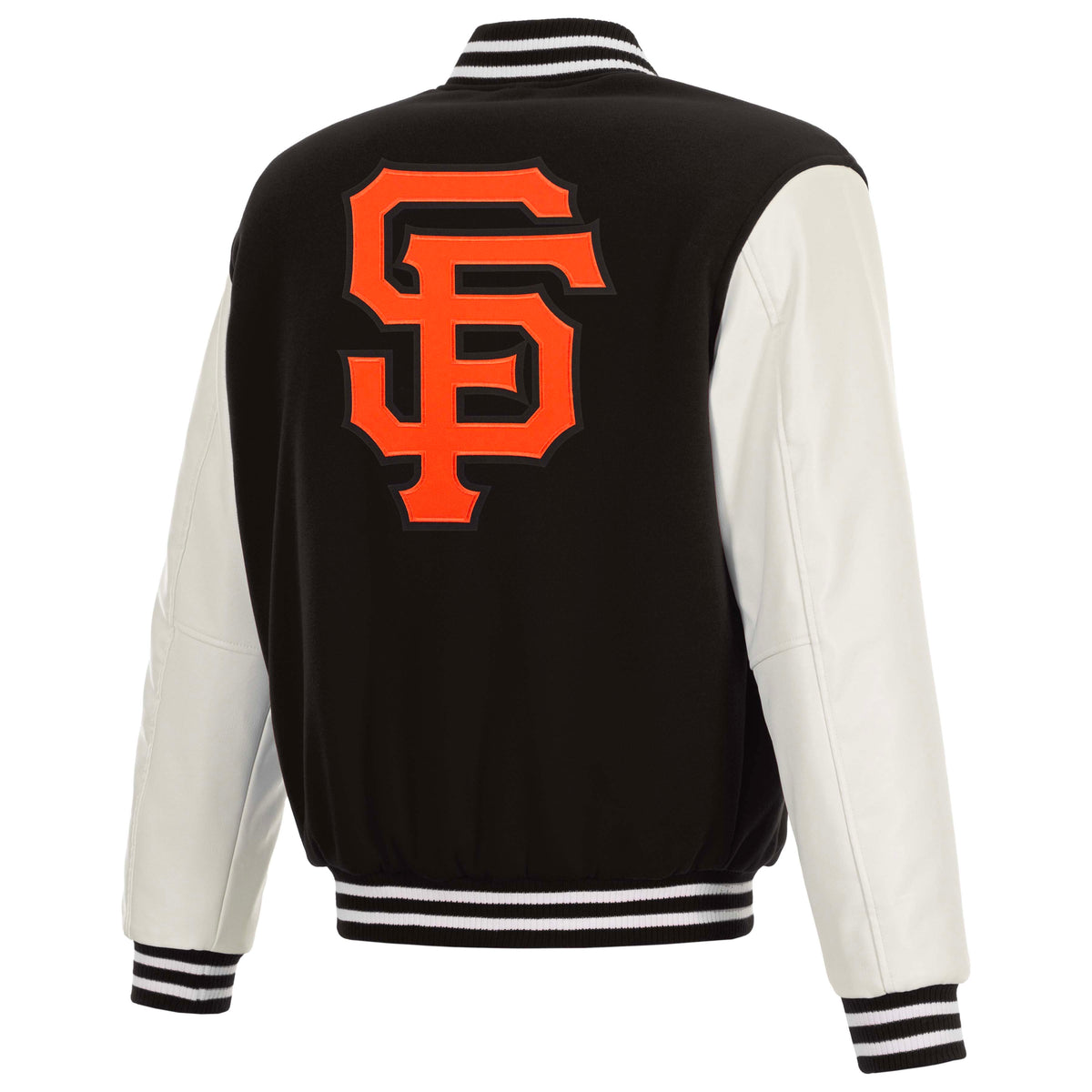 NBA San Francisco Giants JH Design Reversible Varsity Jacket- Black/White