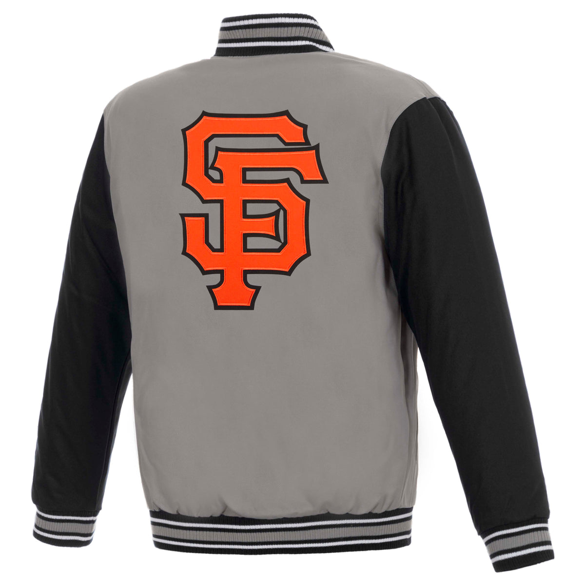 MLB San Francisco Giants JH Design Poly-Twill Jacket- Gray