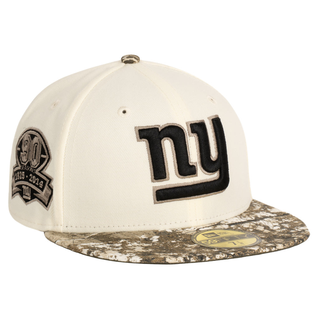 NFL New York Giants New Era Real Tree Two-Tone 59FIFTY Fitted Hat- Cream