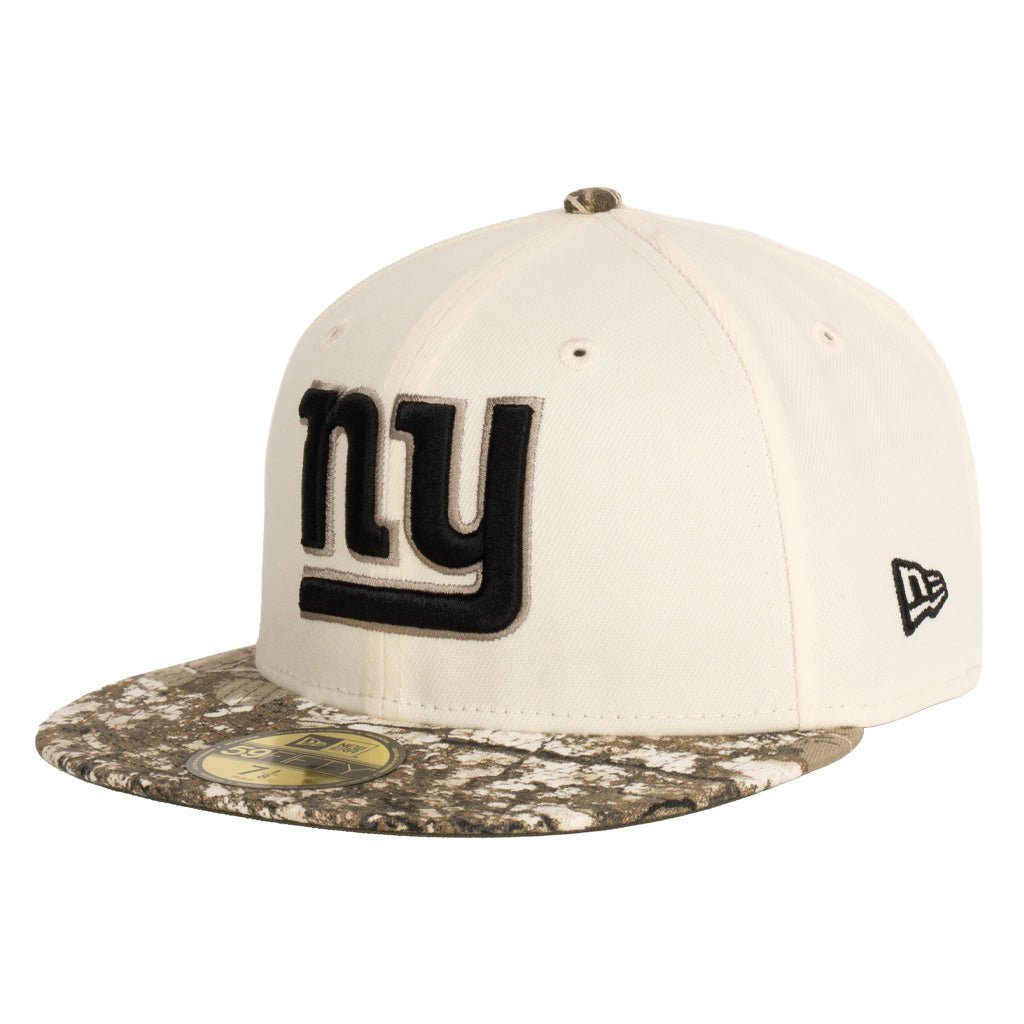 NFL New York Giants New Era Real Tree Two-Tone 59FIFTY Fitted Hat- Cream