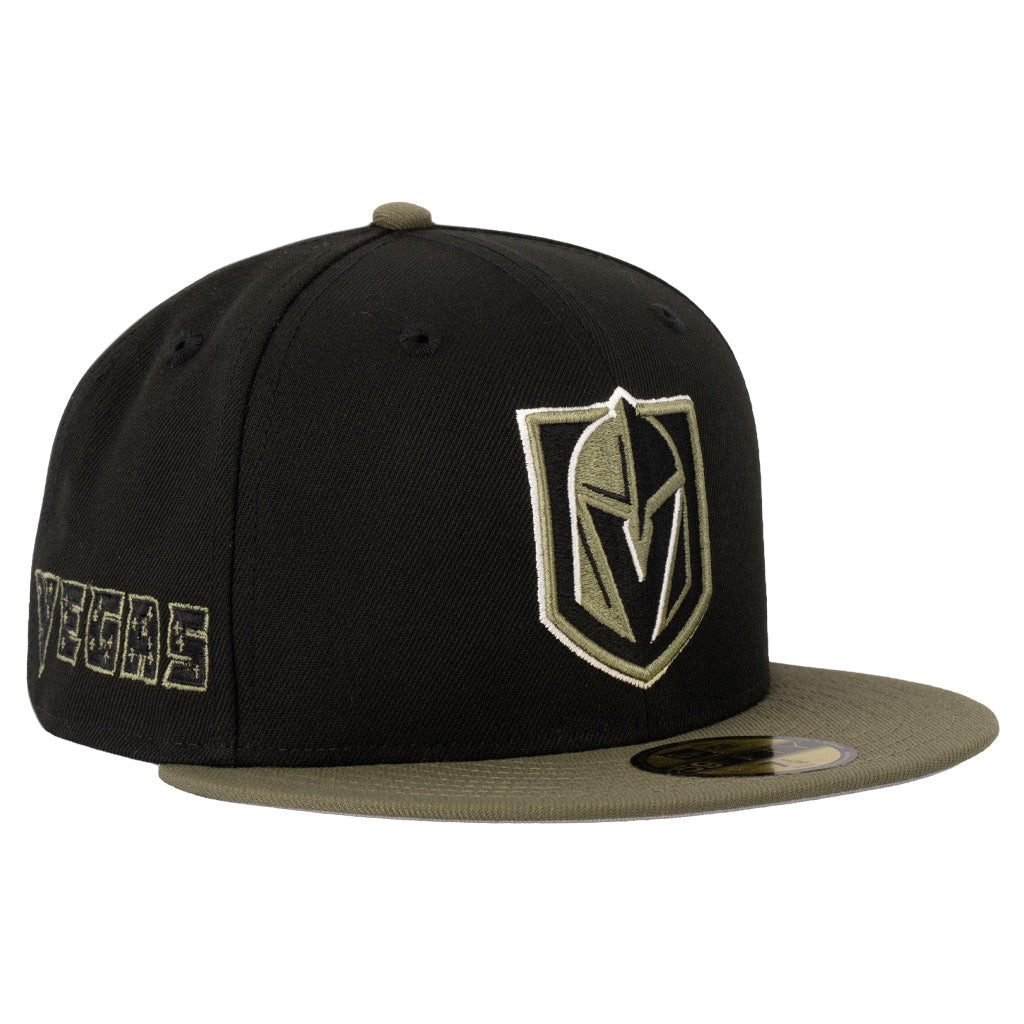 NHL Vegas Golden Knights New Era Midnight Jungle 59FIFTY Fitted Hat - Black