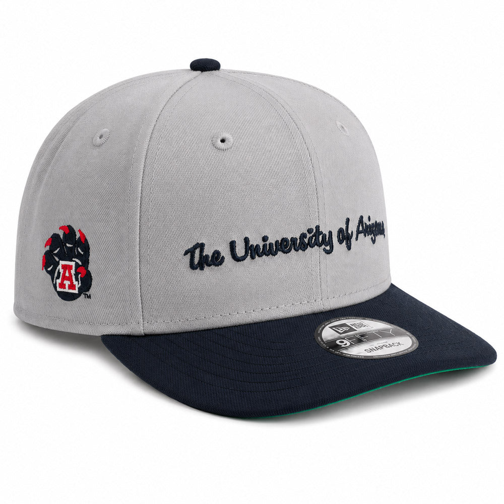 NCAA Arizona Wildcats New Era Vault Script 9FIFTY A-Frame Hat- Gray
