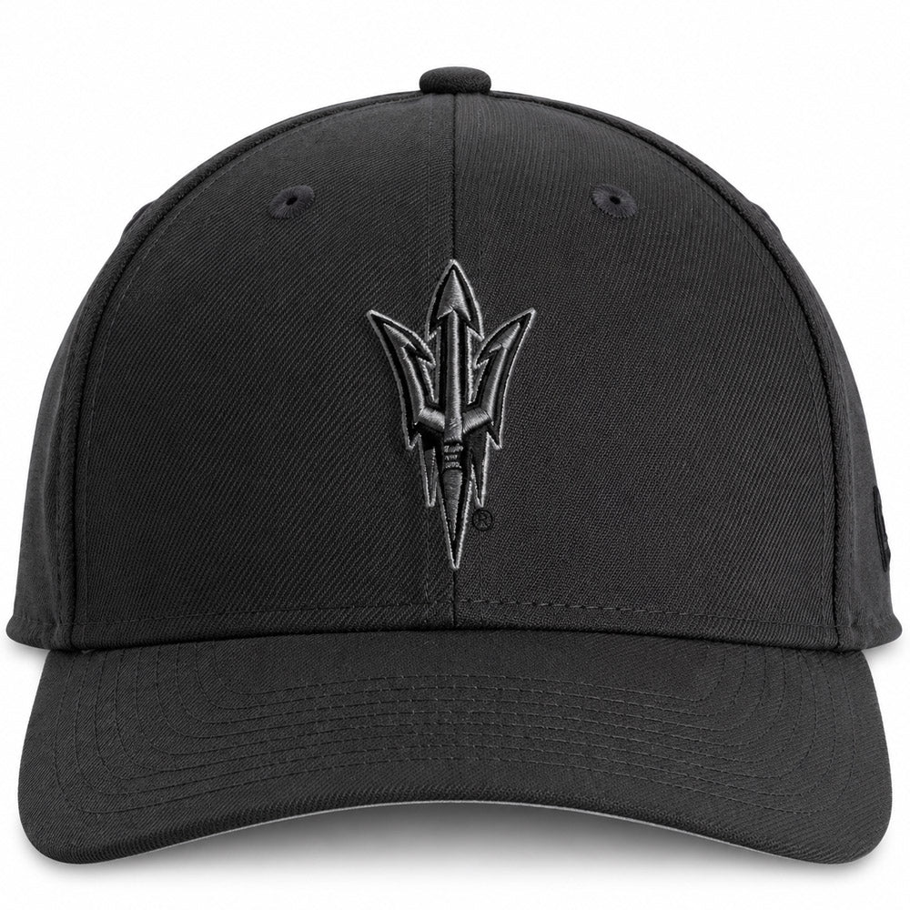 NCAA Arizona State Sun Devils New Era Black Logo 39THIRTY Flex Fit Hat- Graphite