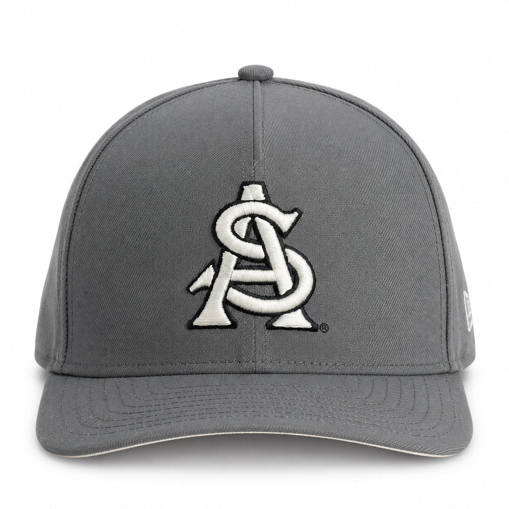 NCAA Arizona State Sun Devils New Era Chrome Logo 9FIFTY A-Frame Snapback Hat- Gray