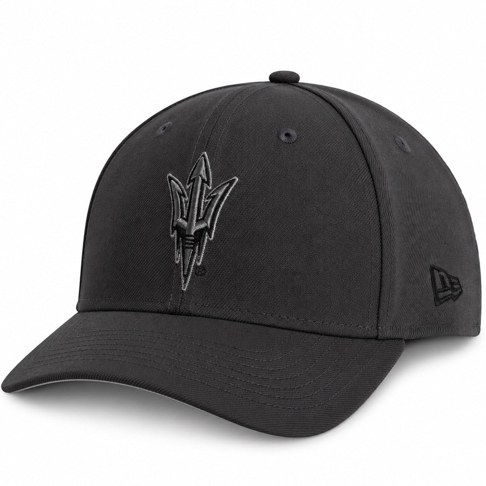 NCAA Arizona State Sun Devils New Era Black Logo 39THIRTY Flex Fit Hat- Graphite