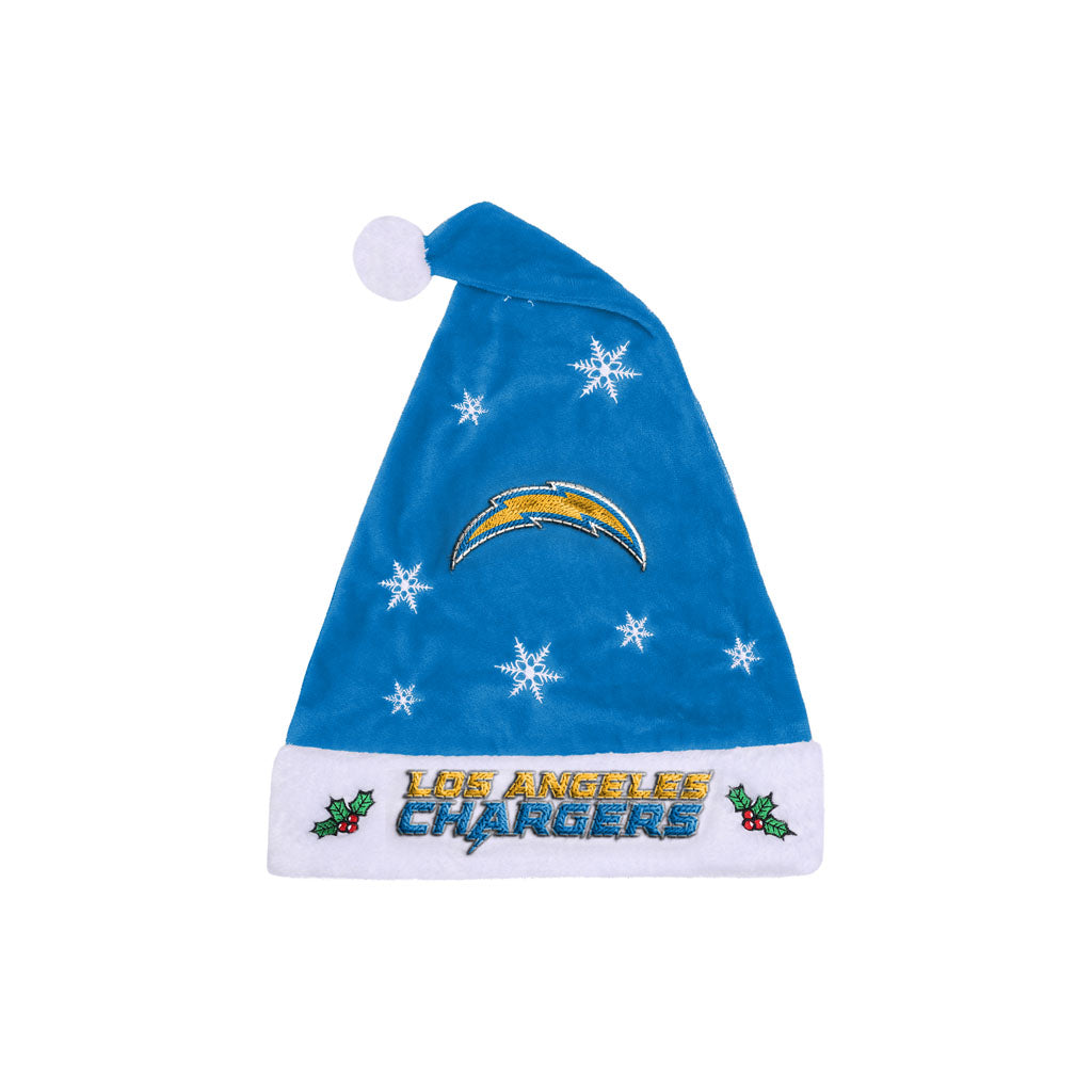 NFL Los Angeles Chargers FOCO Embroidered Santa Hat