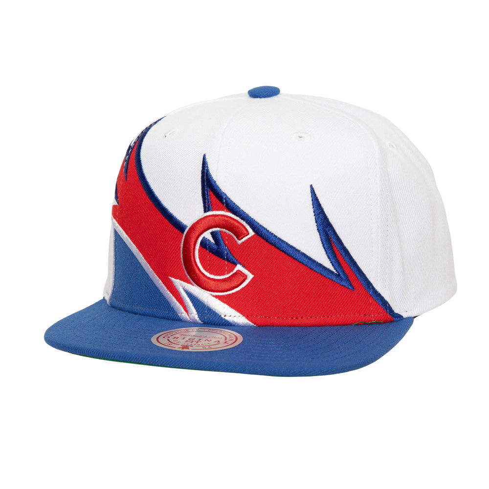 MLB Chicago Cubs Mitchell & Ness Waverunner Snapback Hat - White