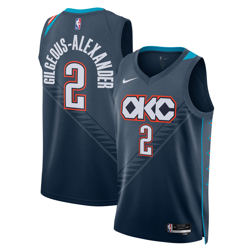 NBA Oklahoma City Thunder Shai Gilgeous-Alexander Nike 2025-26 City Edition Swingman Jersey - Navy