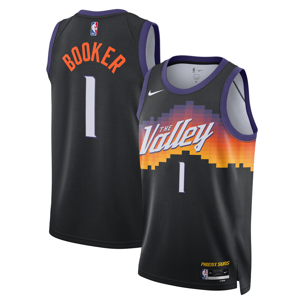 NBA Phoenix Suns Devin Booker Nike 2025-26 City Edition Swingman Jersey - Black
