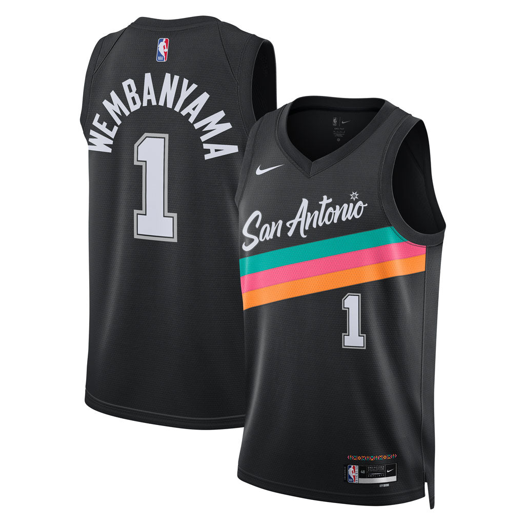 NBA San Antonio Spurs Victor Wembanyama Nike 2025-26 City Edition Swingman Jersey - Black