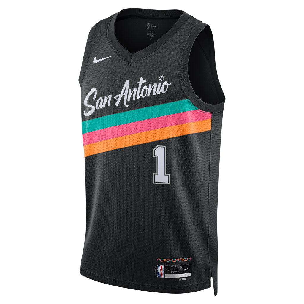 NBA San Antonio Spurs Victor Wembanyama Nike 2025-26 City Edition Swingman Jersey - Black