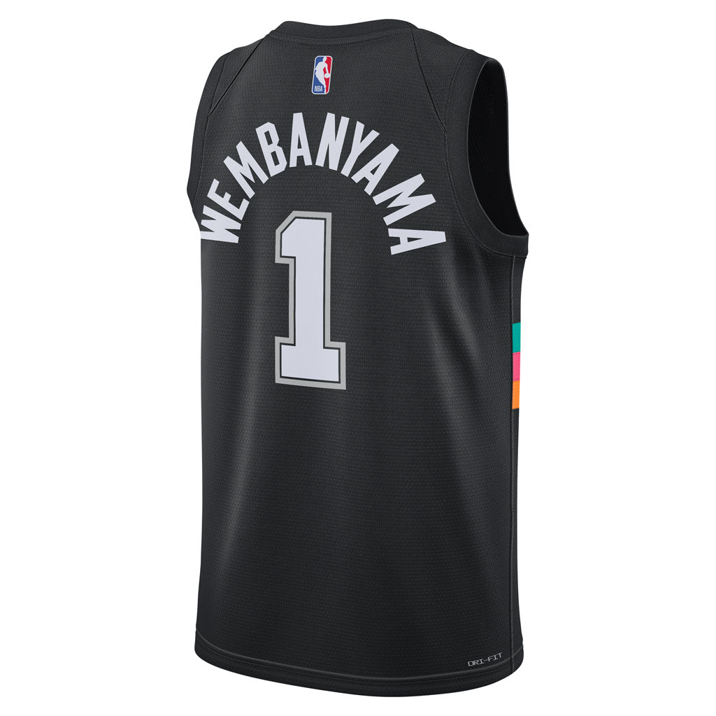 NBA San Antonio Spurs Victor Wembanyama Nike 2025-26 City Edition Swingman Jersey - Black