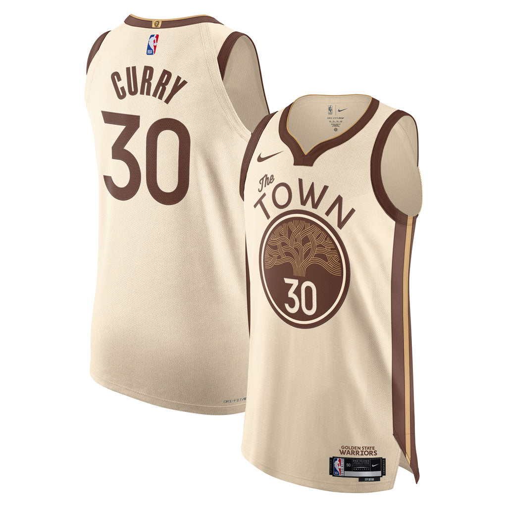 NBA Golden State Warriors Steph Curry Nike 2025-26 City Edition Authentic Jersey - Cream