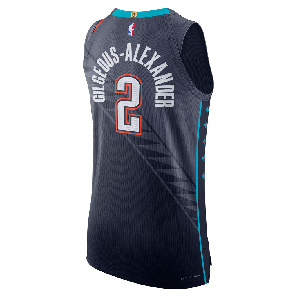 NBA Oklahoma City Thunder Shai Gilgeous-Alexander Nike 2025-26 City Edition Authentic Jersey - Navy