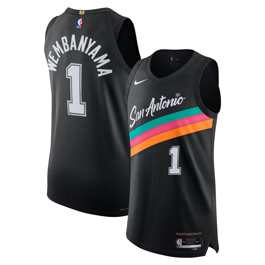 NBA San Antonio Spurs Victor Wembanyama Nike 2025-26 City Edition Authentic Jersey - Black