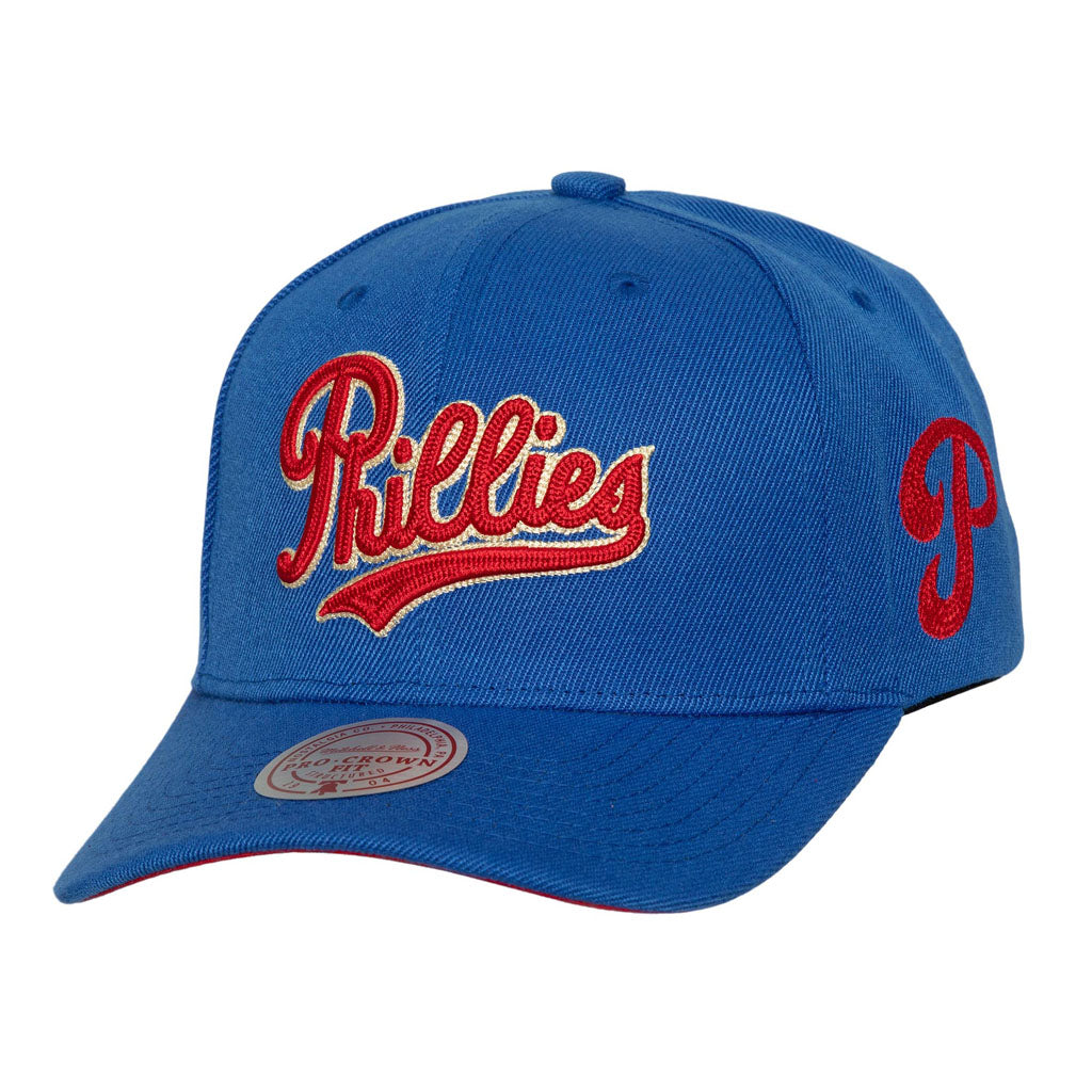 MLB Philadelphia Phillies Mitchell & Ness Chain Gang Snapback Hat - Blue