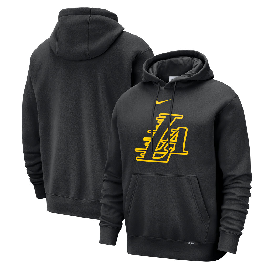 NBA Los Angeles Lakers Nike 2025-26 City Edition Logo Club Pullover Hoodie - Black