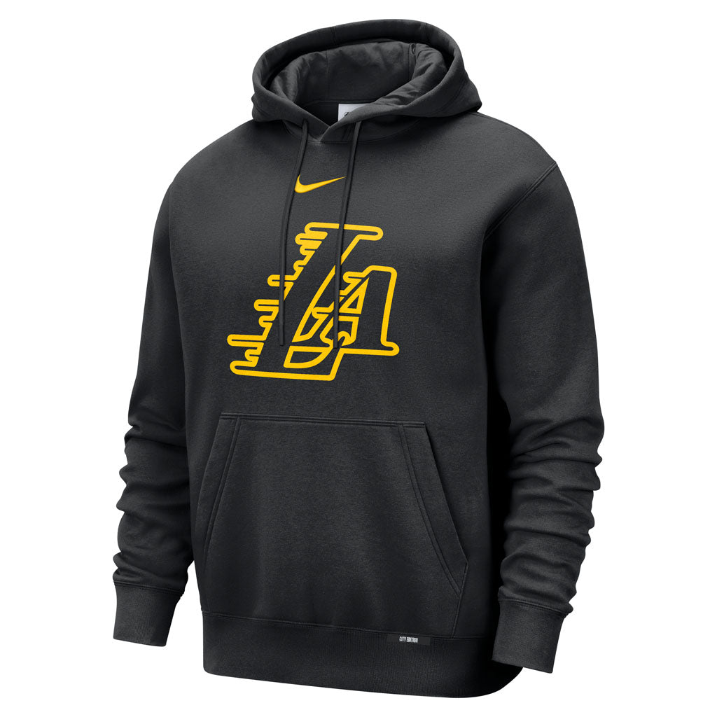 NBA Los Angeles Lakers Nike 2025-26 City Edition Logo Club Pullover Hoodie - Black