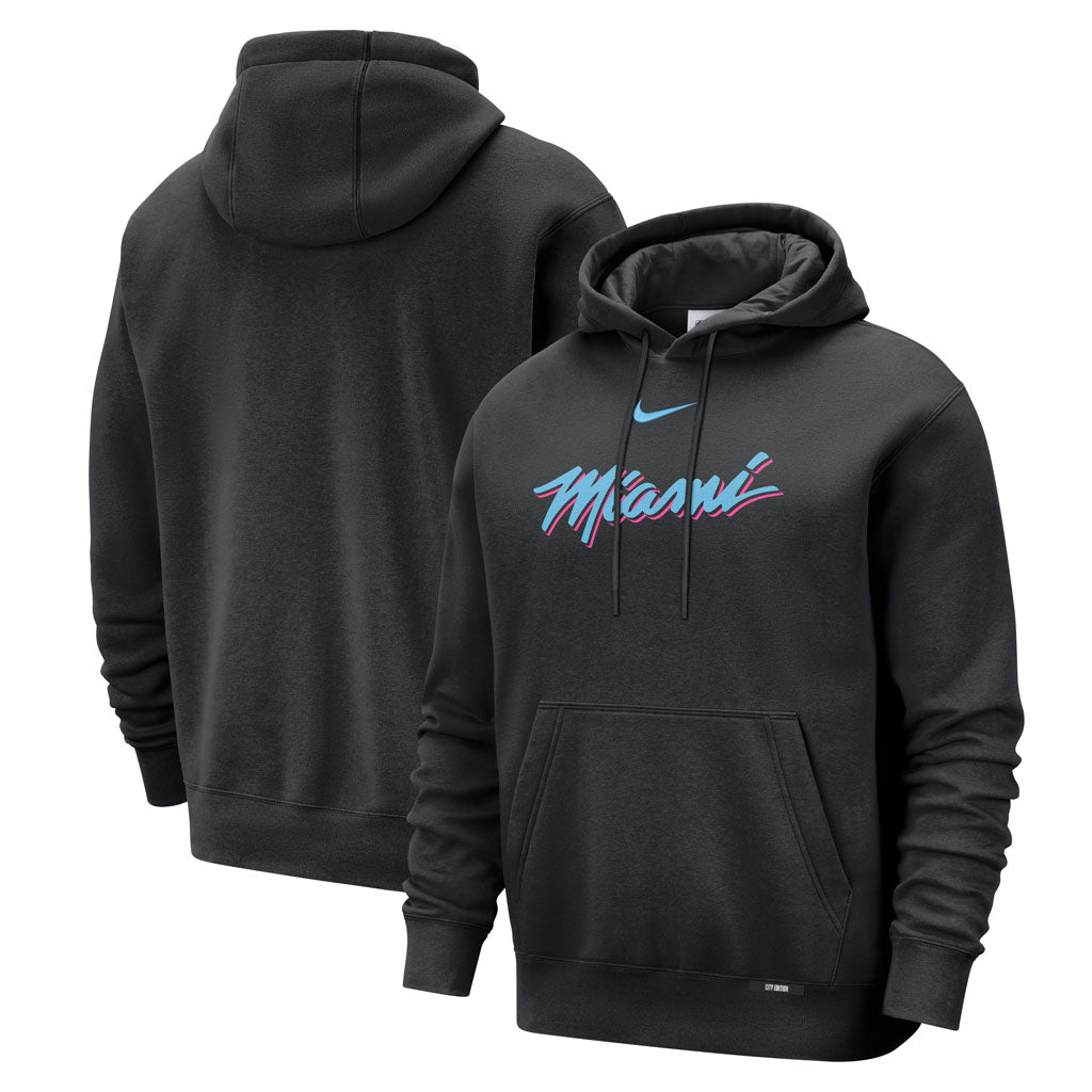 NBA Miami Heat Nike 2025-26 City Edition Wordmark Pullover Hoodie - Black
