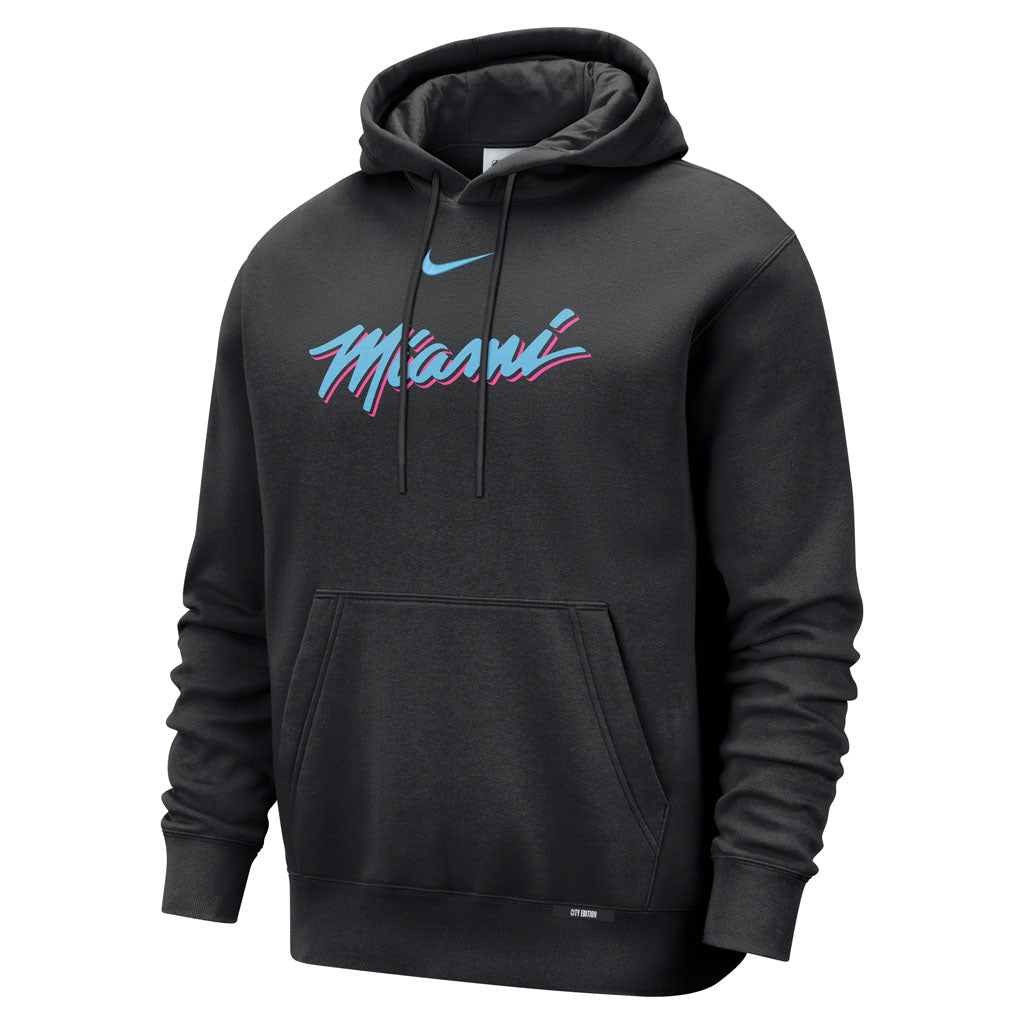 NBA Miami Heat Nike 2025-26 City Edition Wordmark Pullover Hoodie - Black