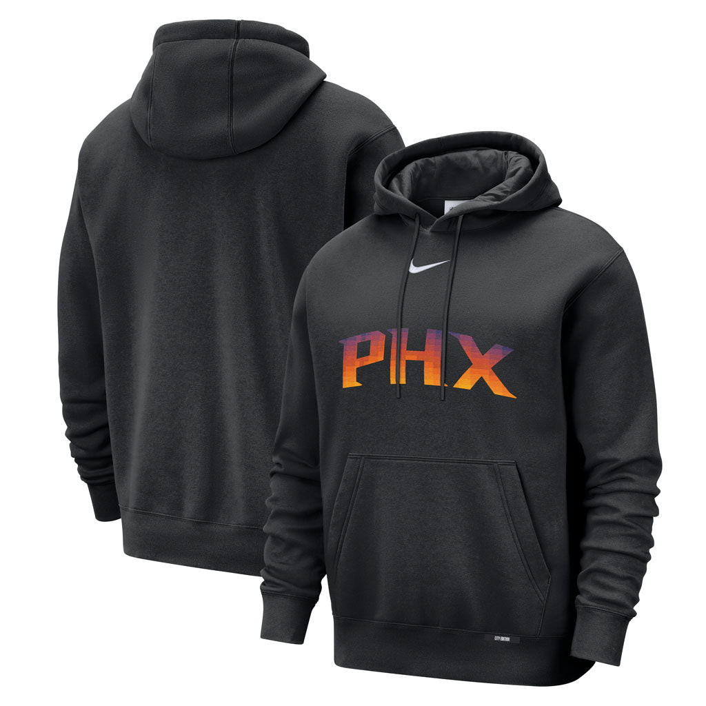 NBA Phoenix Suns Nike 2025-26 City Edition Logo Club Pullover Hoodie - Black