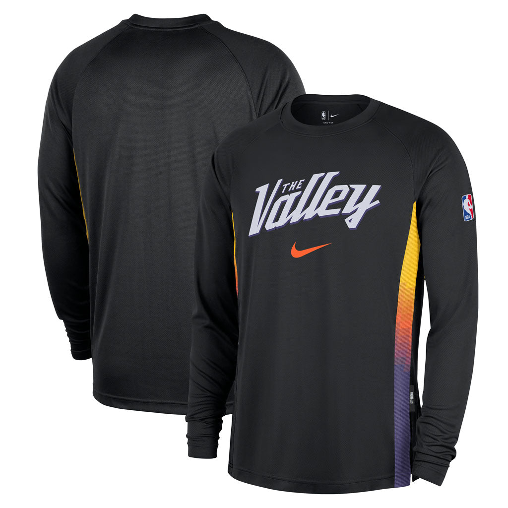 NBA Phoenix Suns Nike 2025-26 City Edition Dri-FIT Long Sleeve T-Shirt - Black