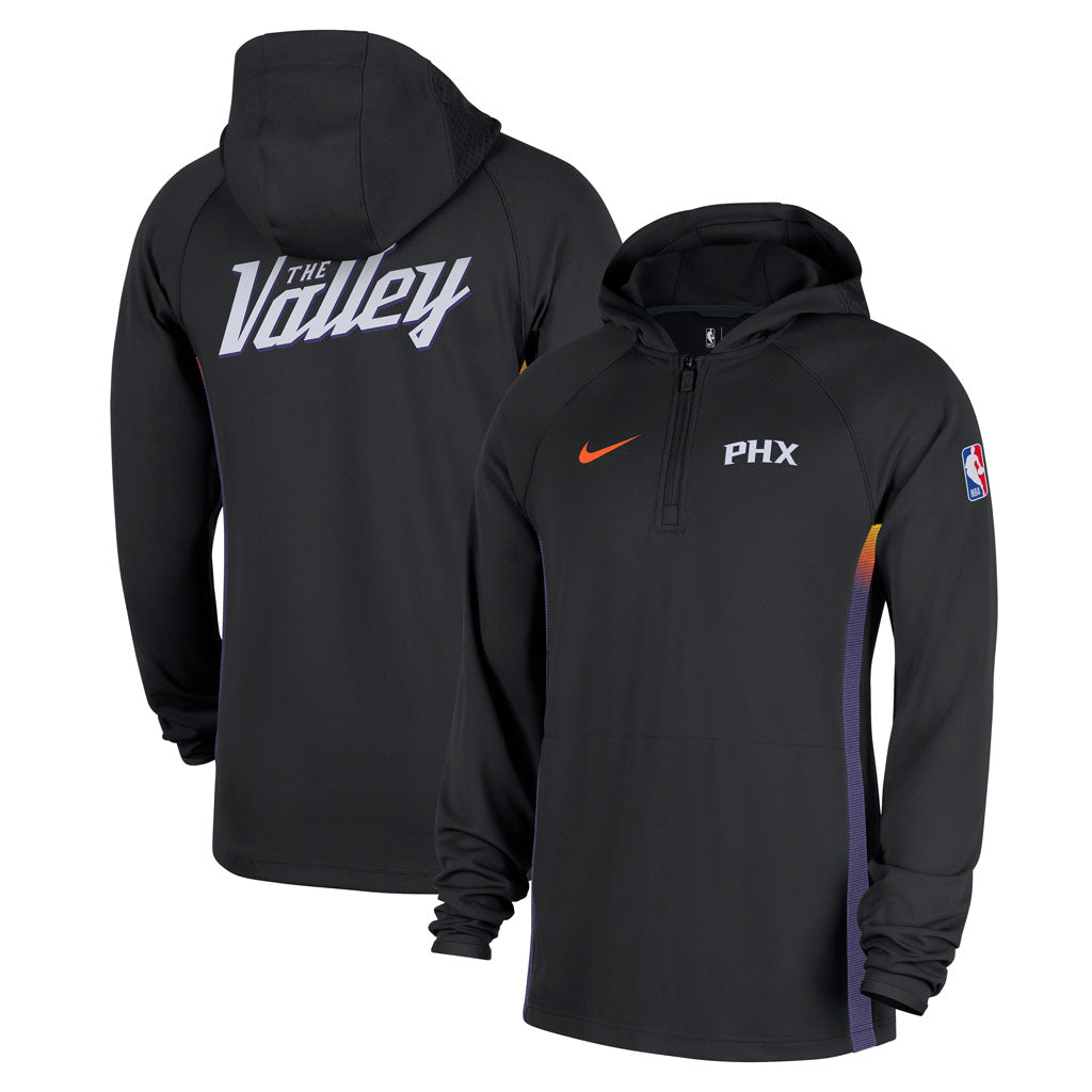 NBA Phoenix Suns Nike 2025-26 City Edition Zoned Half-Zip Pullover Hoodie - Black
