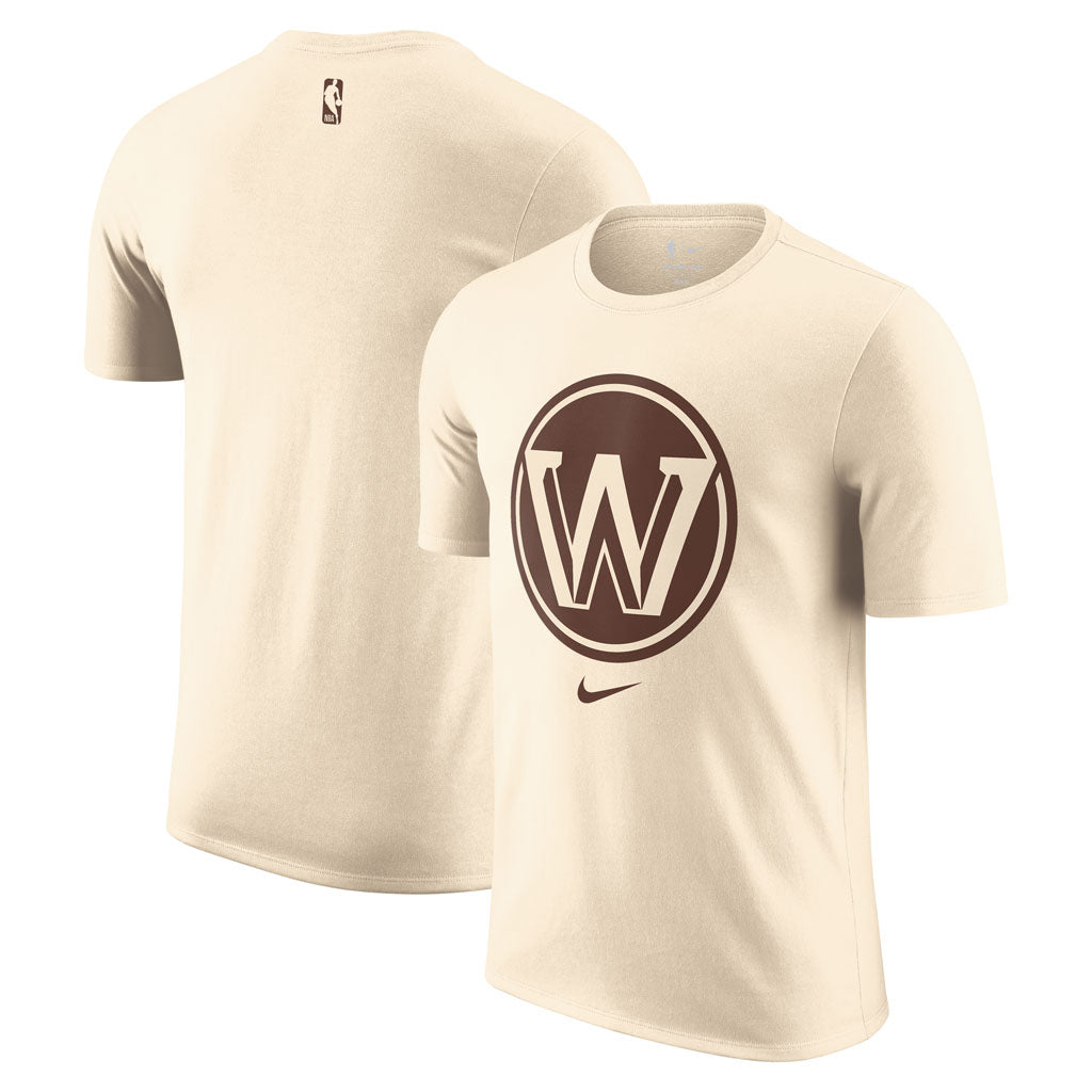 NBA Golden State Warriors Nike 2025-26 City Edition Logo Essential T-Shirt - Cream