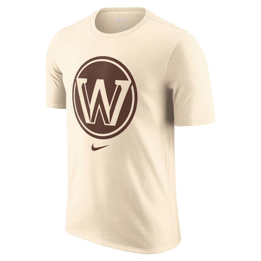 NBA Golden State Warriors Nike 2025-26 City Edition Logo Essential T-Shirt - Cream