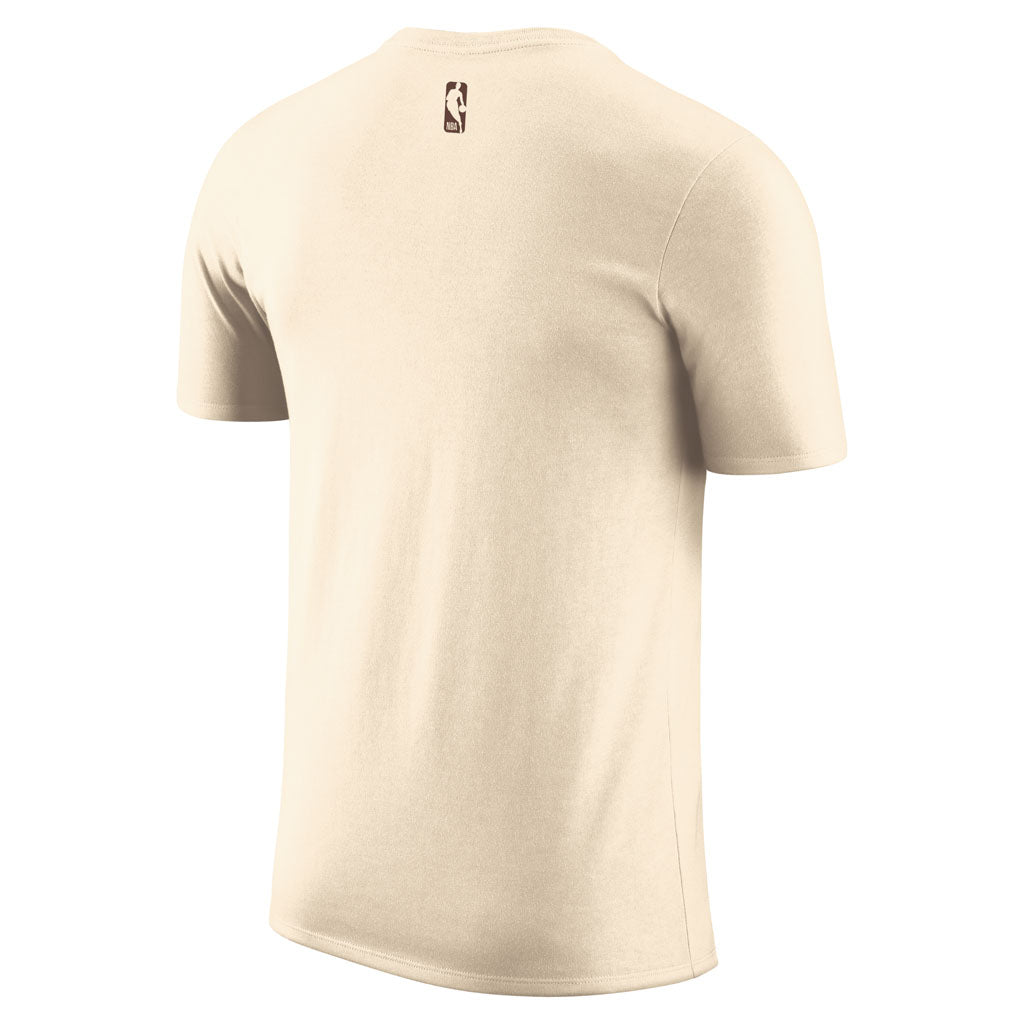 NBA Golden State Warriors Nike 2025-26 City Edition Logo Essential T-Shirt - Cream