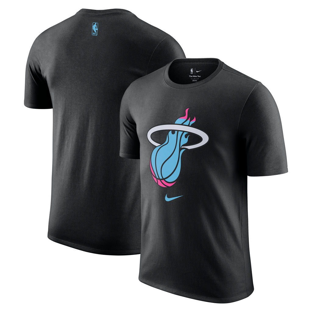 NBA Miami Heat Nike 2025-26 City Edition Logo Essential T-Shirt - Black
