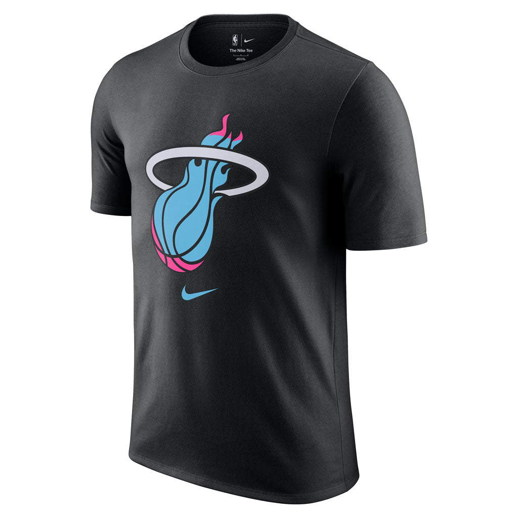 NBA Miami Heat Nike 2025-26 City Edition Logo Essential T-Shirt - Black