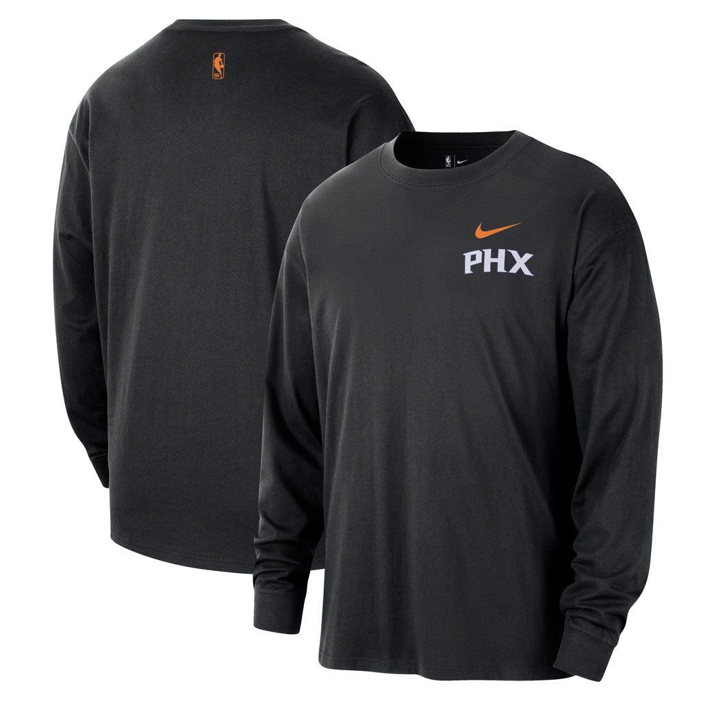 NBA Phoenix Suns Nike 2025-26 City Edition Logo Essential Long Sleeve T-Shirt - Black