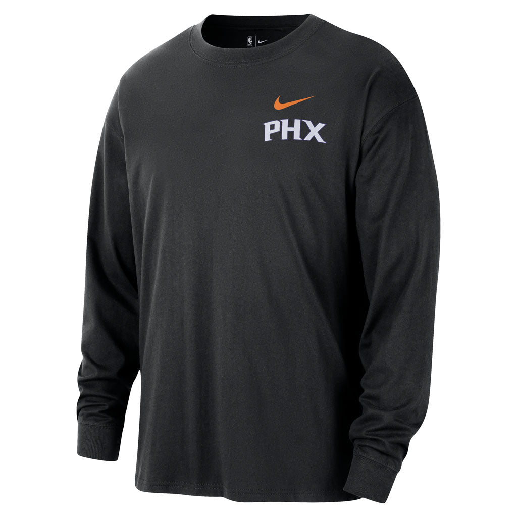 NBA Phoenix Suns Nike 2025-26 City Edition Logo Essential Long Sleeve T-Shirt - Black