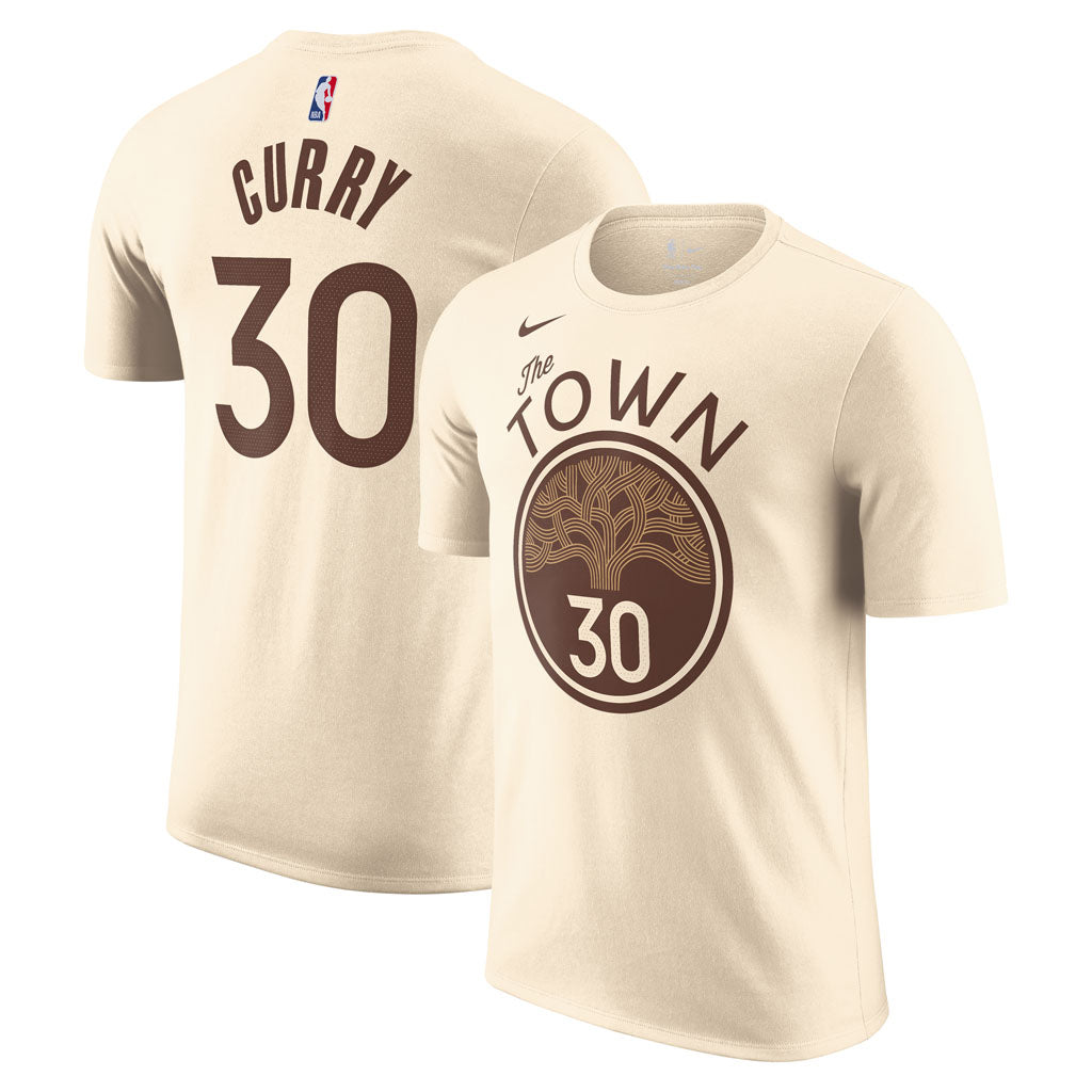 NBA Golden State Warriors Steph Curry Nike 2025-26 City Edition Name & Number T-Shirt - Cream