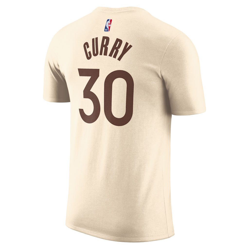 NBA Golden State Warriors Steph Curry Nike 2025-26 City Edition Name & Number T-Shirt - Cream