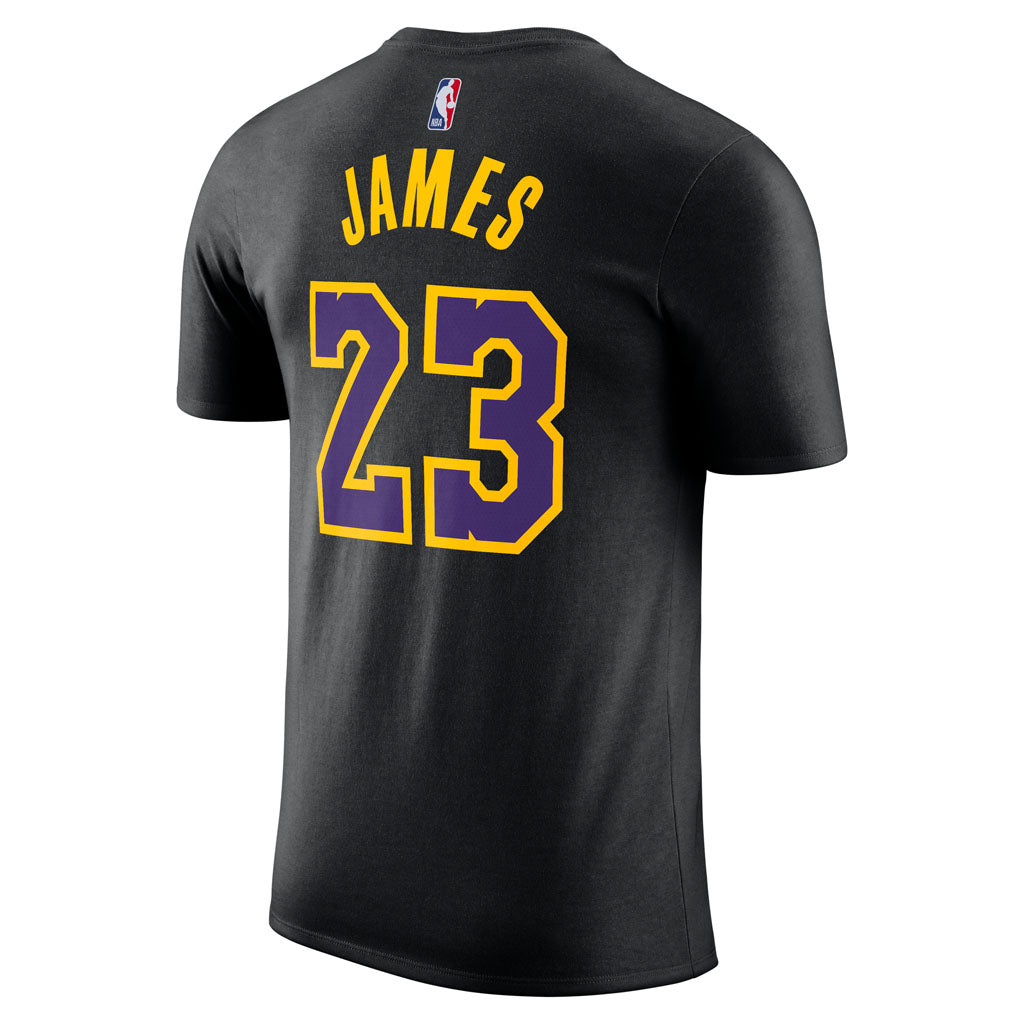 NBA Los Angeles Lakers LeBron James Nike 2025-26 City Edition Name & Number T-Shirt - Black